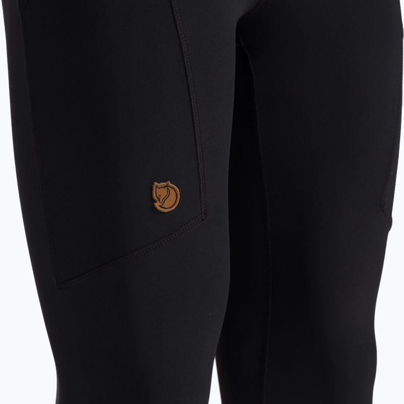 Női trekking leggings Fjällräven Abisko harisnyanadrág fekete F84773 4