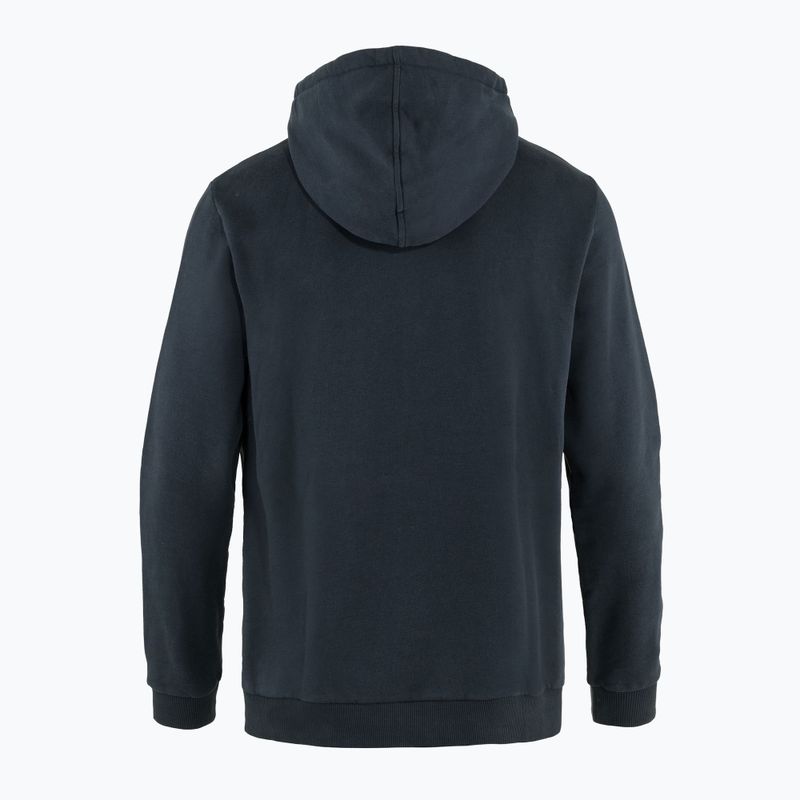 Férfi Fjällräven Logo kapucnis pulóver sötétkék F84144 7