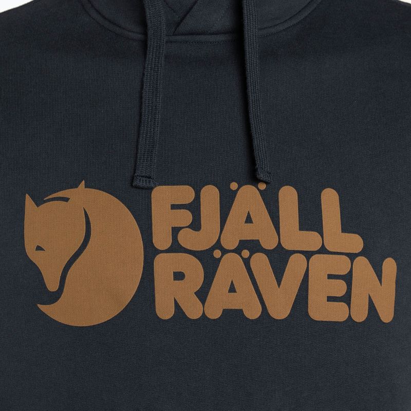 Férfi Fjällräven Logo kapucnis pulóver sötétkék F84144 8
