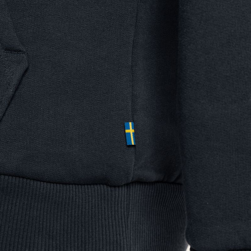 Férfi Fjällräven Logo kapucnis pulóver sötétkék F84144 9
