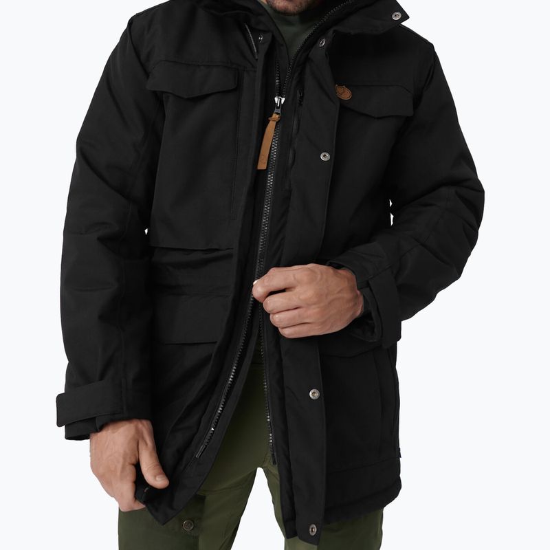 Férfi Fjällräven Nuuk Parka pehelypaplan kabát fekete F86668 4