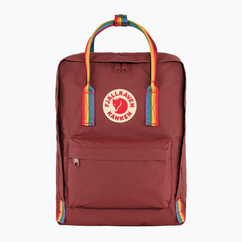 Fjällräven Kanken Rainbow Rainbow 16 l ökörpiros/szivárvány mintás városi hátizsák