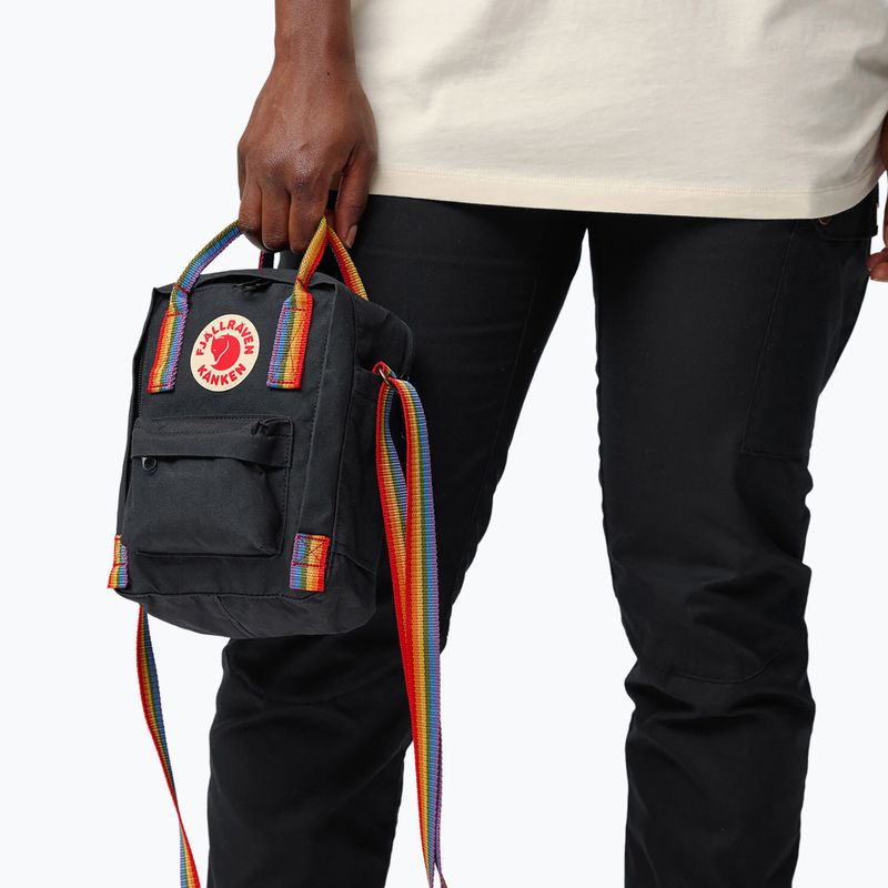 Fjällräven Kanken Rainbow Sling 2.5 l fekete/szivárvány mintás 7