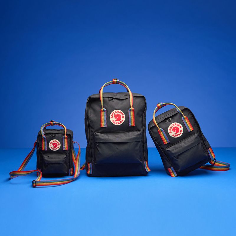 Fjällräven Kanken Rainbow Sling 2.5 l fekete/szivárvány mintás 8