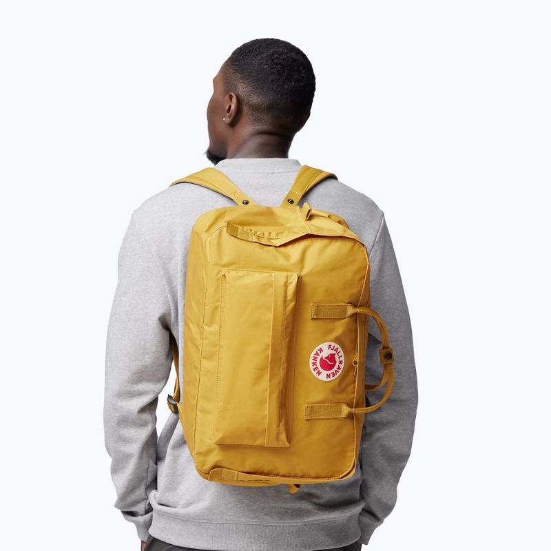 Fjällräven Kanken Weekender 160 túratáska okkersárga színben 10