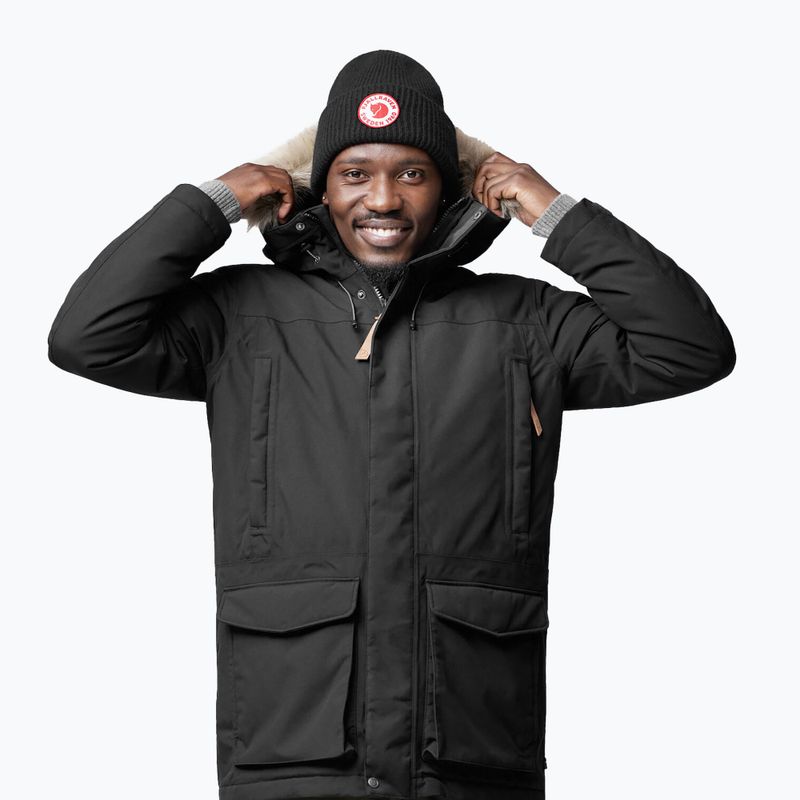 Férfi télikabát Fjällräven Nuuk Lite Parka 550 fekete