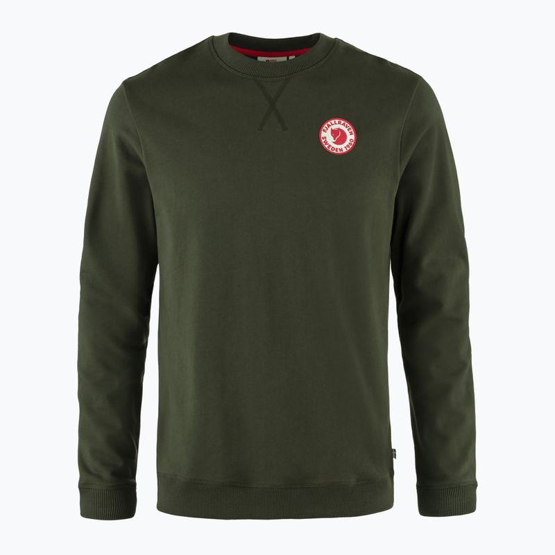 Férfi Fjällräven 1960 Logo Badge pulóver mély erdő