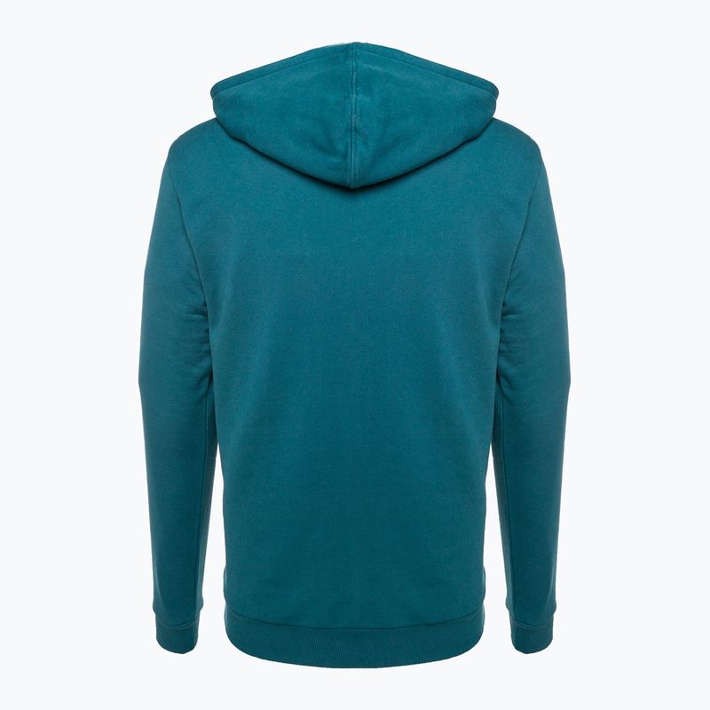 Férfi trekking pulóver Fjällräven Logo Hoodie deep sea 2