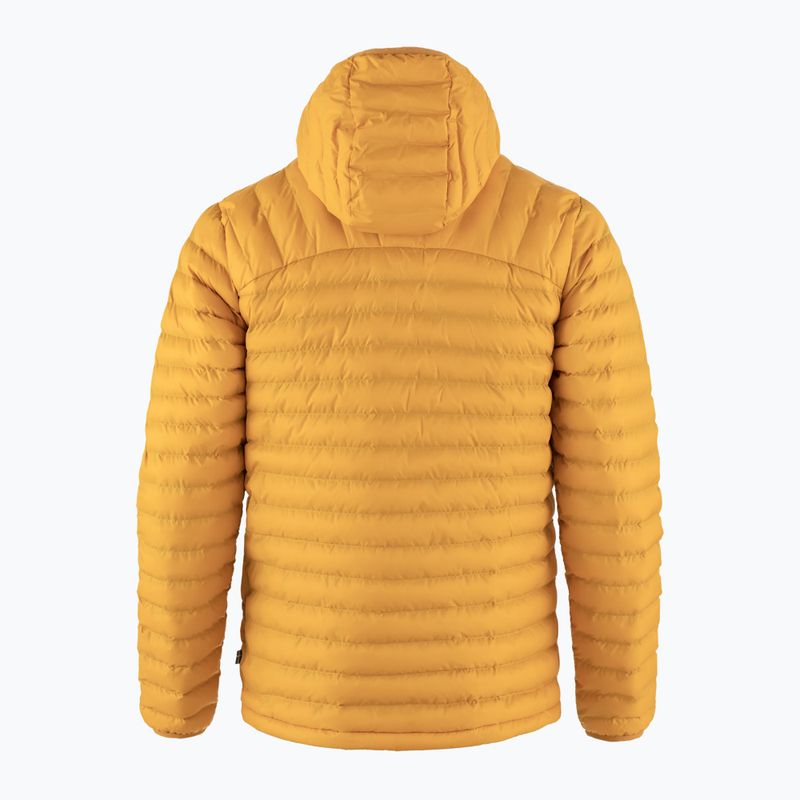 Férfi Fjällräven Expedition Lätt Hoodie pehelypaplan kabát mustársárga 2