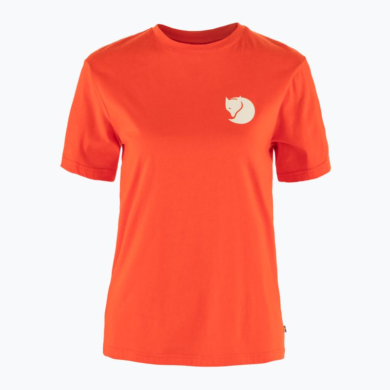 Női póló Fjällräven Walk With Nature flame orange