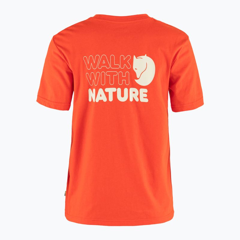 Női póló Fjällräven Walk With Nature flame orange 2