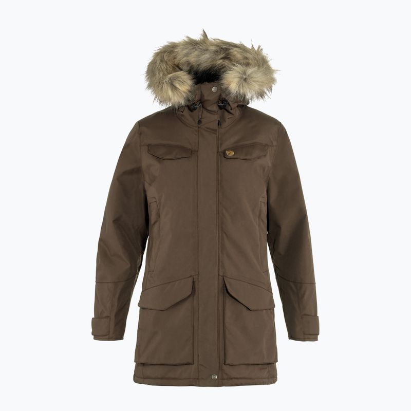 Női bélelt kabát Fjällräven Nuuk Parka sötét tölgy