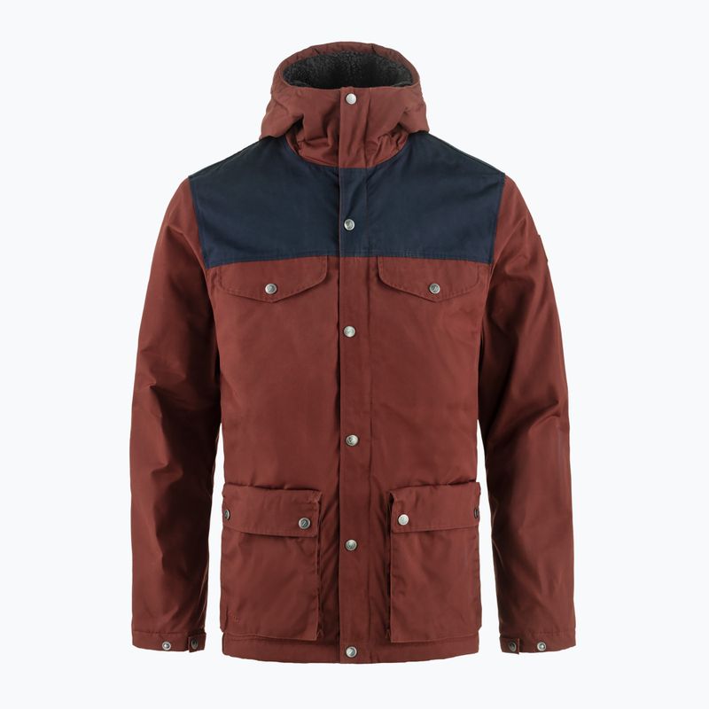 Férfi szélálló dzseki Fjällräven Greenland Winter maroon/dark navy