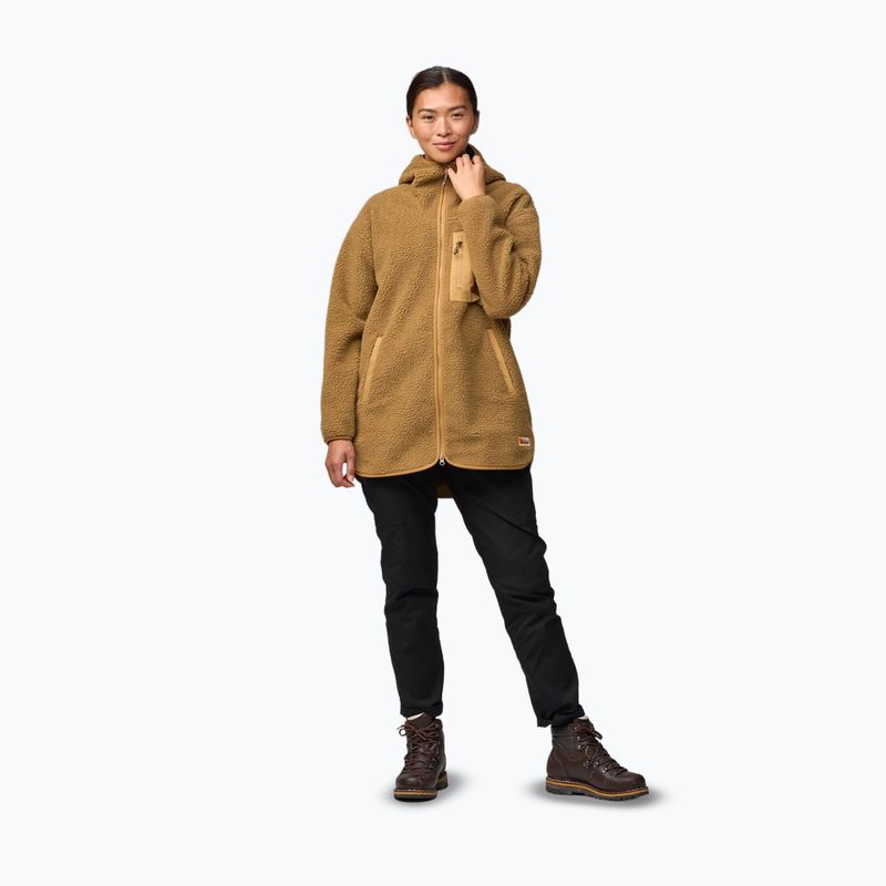 Női polár pulóver Fjällräven Vardag Pile Fleece Long buckwheat brown 2