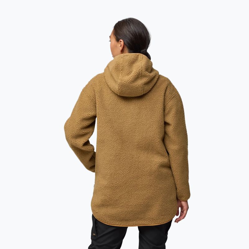 Női polár pulóver Fjällräven Vardag Pile Fleece Long buckwheat brown 3