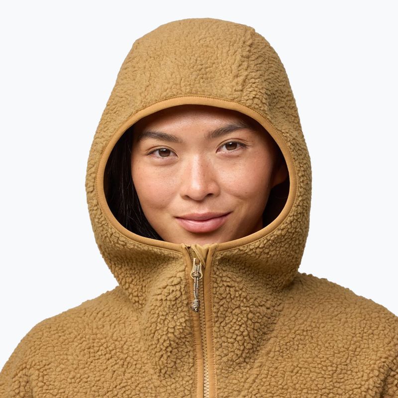 Női polár pulóver Fjällräven Vardag Pile Fleece Long buckwheat brown 6