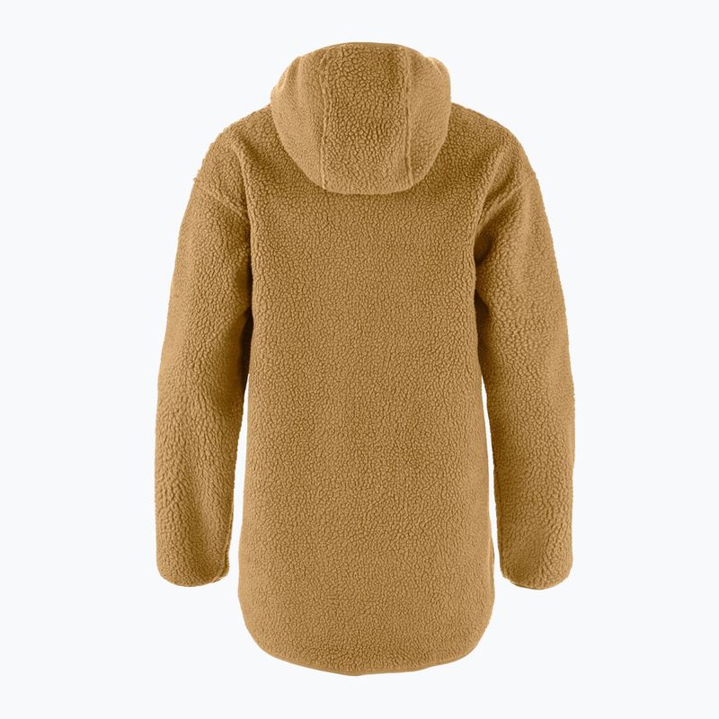 Női polár pulóver Fjällräven Vardag Pile Fleece Long buckwheat brown 10