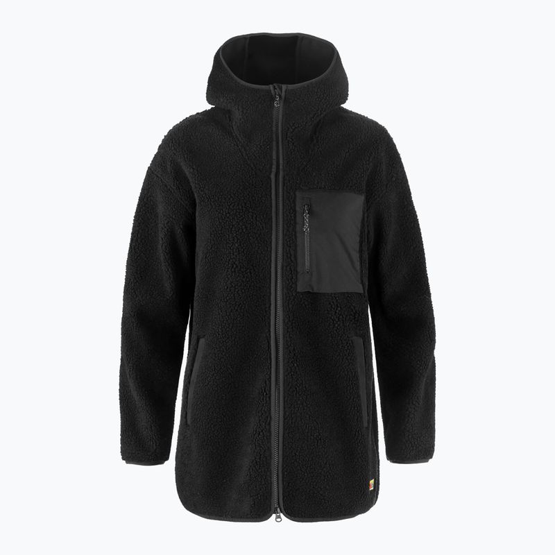 Női pulóver Fjällräven Vardag Pile Fleece Long black 5