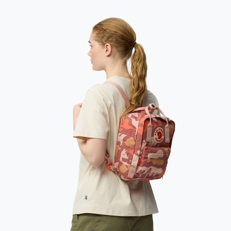 Városi hátizsák Fjällräven Kanken Graphics Mini 7 l chalkrose/hidden animals 5