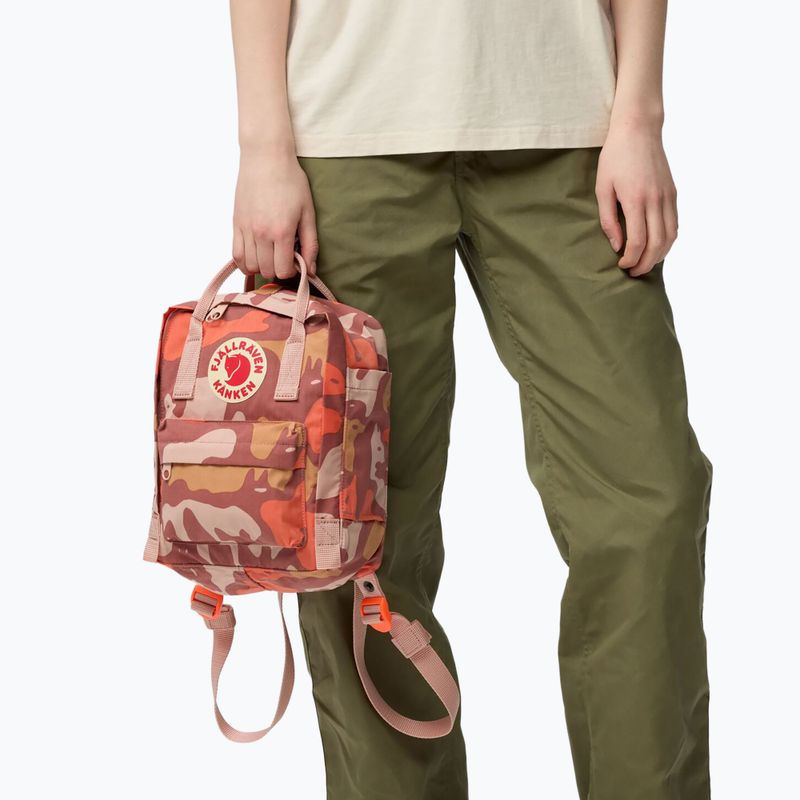 Városi hátizsák Fjällräven Kanken Graphics Mini 7 l chalkrose/hidden animals 6