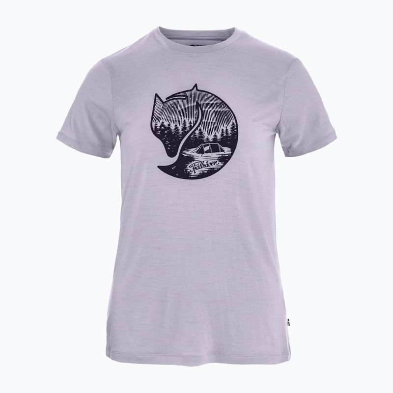 Női póló Fjällräven Abisko Wool Fox lavender mist/ dark navy