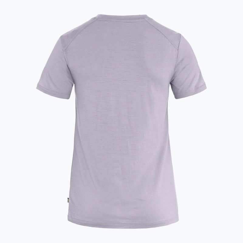 Női póló Fjällräven Abisko Wool Fox lavender mist/ dark navy 2