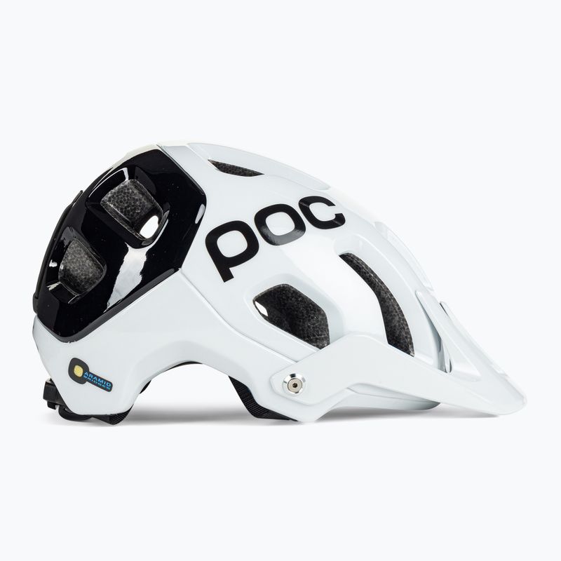 Kerékpáros sisak POC Tectal Race SPIN hydrogen white/uranium black 3