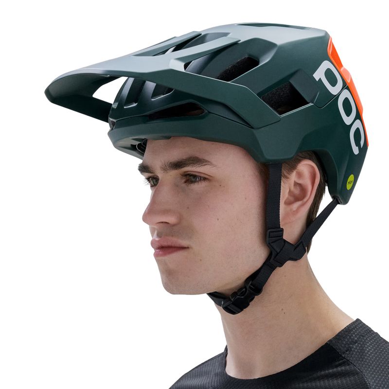 Kerékpáros sisak POC Kortal Race Mips pargasite green matt/fluorescent orange matt 2