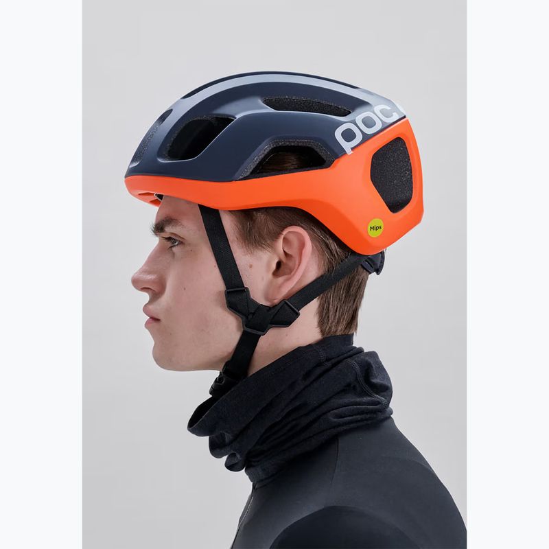 Kerékpáros sisak POC Ventral Air Mips apatite navy matt/orange matt/hydrogen white matt 6