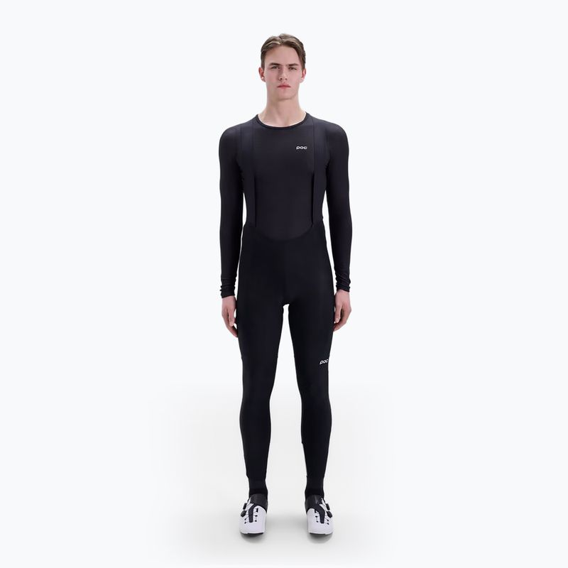Férfi kerékpáros hosszú ujjú póló POC Layer Mid Jersey uranium black 2