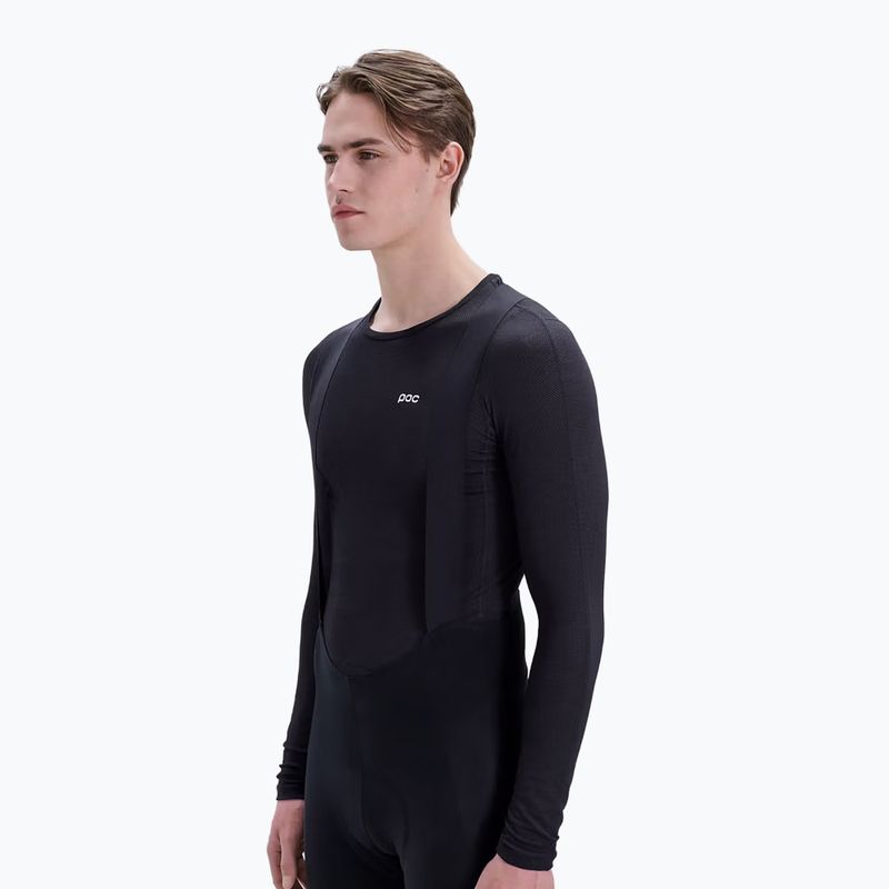 Férfi kerékpáros hosszú ujjú póló POC Layer Mid Jersey uranium black 4