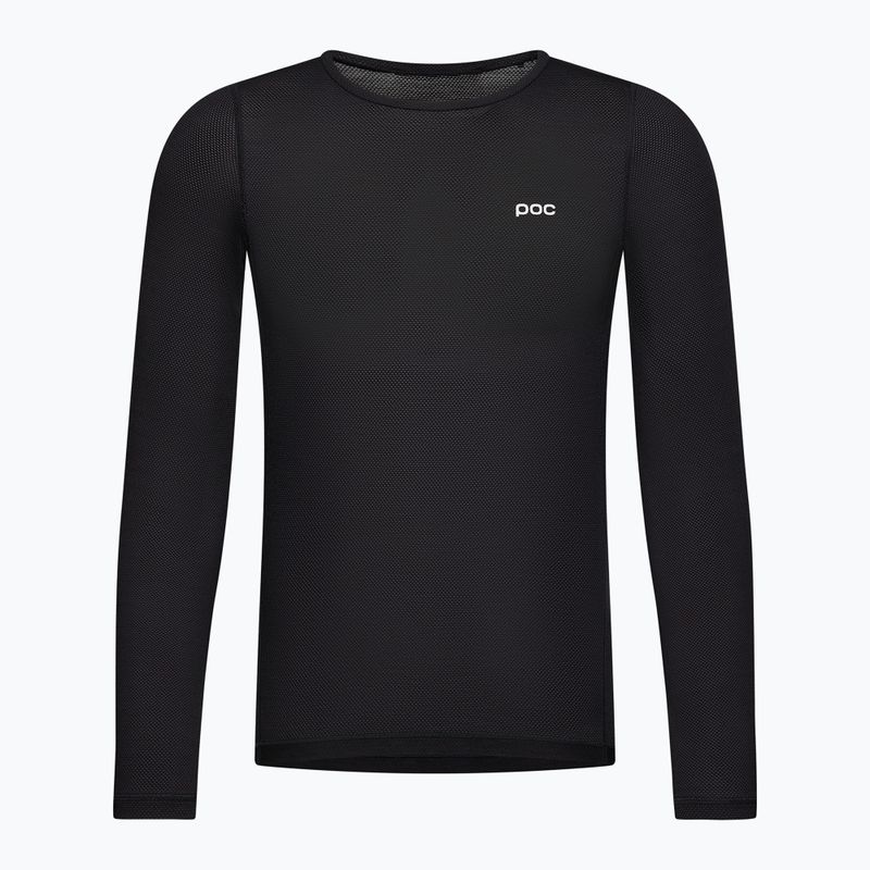 Férfi kerékpáros hosszú ujjú póló POC Layer Mid Jersey uranium black 5