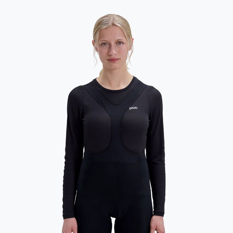Női kerékpáros hosszú ujjú póló POC Layer Mid Jersey uranium black 3