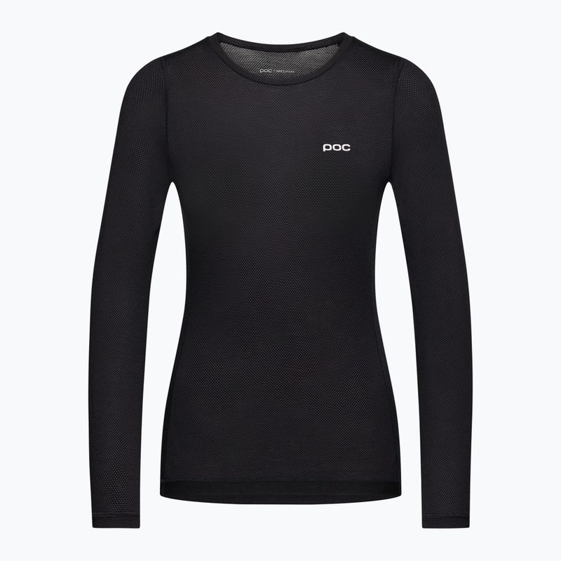 Női kerékpáros hosszú ujjú póló POC Layer Mid Jersey uranium black 5