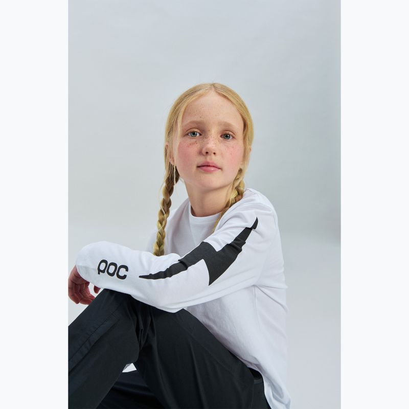 Gyermek hosszú ujjú POC Tee Jr hydrogen white 3