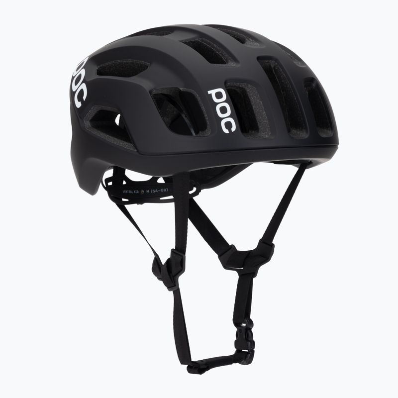 Kerékpáros sisak POC Ventral Air MIPS uranium black matt/hydrogen white w. logo