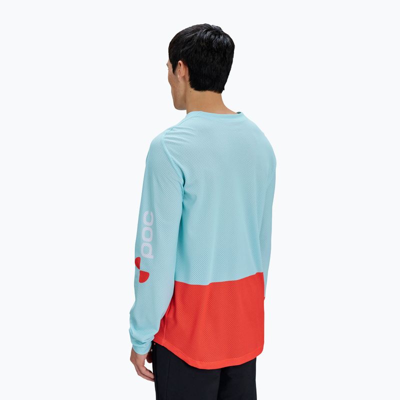 Férfi kerékpáros hosszú ujjú póló POC Motion Air Jersey lazurite blue/carnelian orange 2