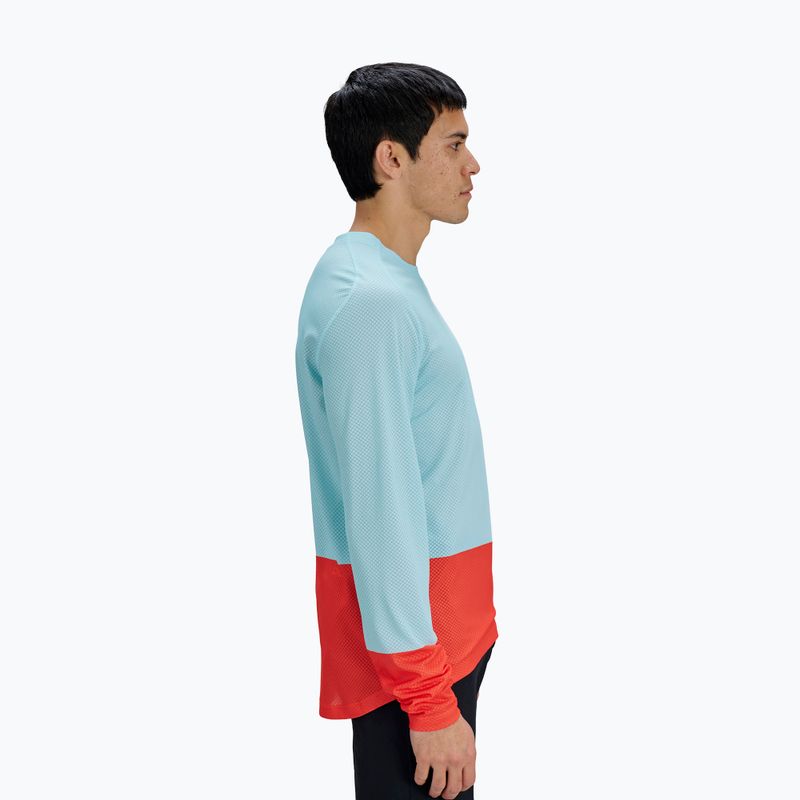 Férfi kerékpáros hosszú ujjú póló POC Motion Air Jersey lazurite blue/carnelian orange 3