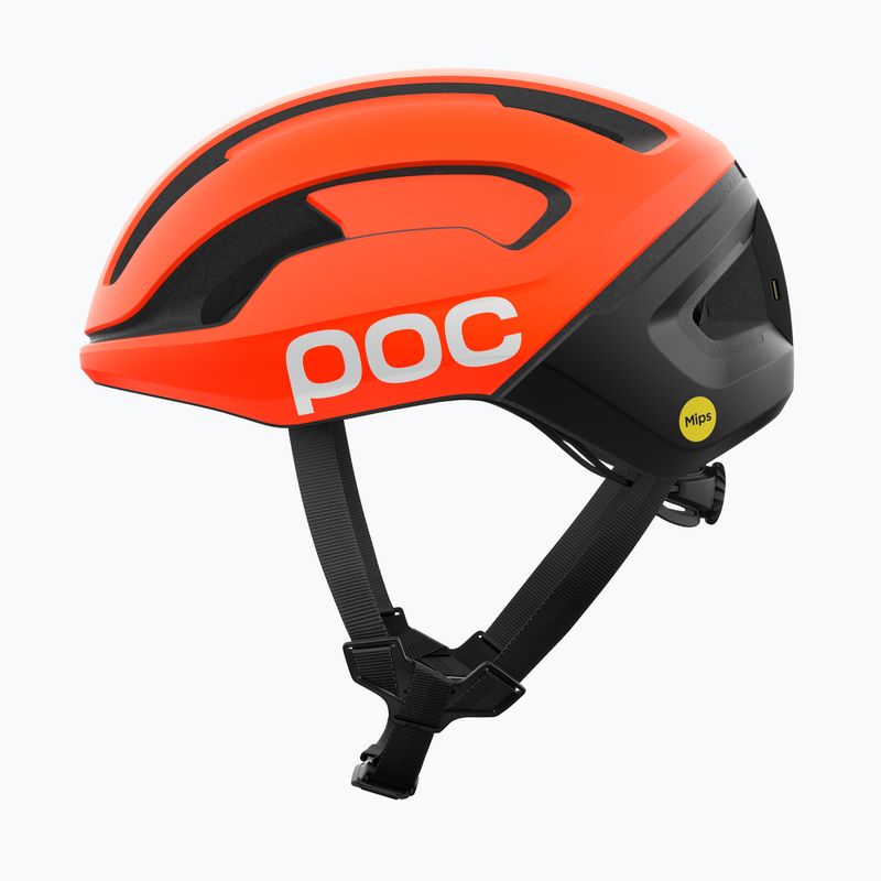 Kerékpáros sisak POC Omne Beacon MIPS fluorescent orange matt/uranium black matt 2