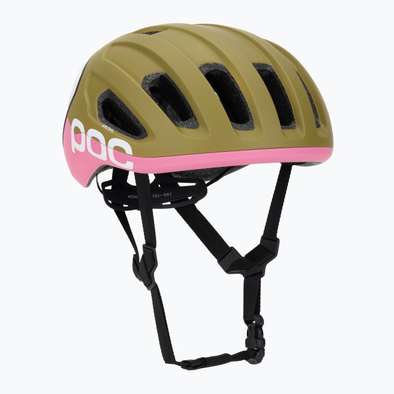 Kerékpáros sisak POC Amidal olivine green matt/thulite pink matt