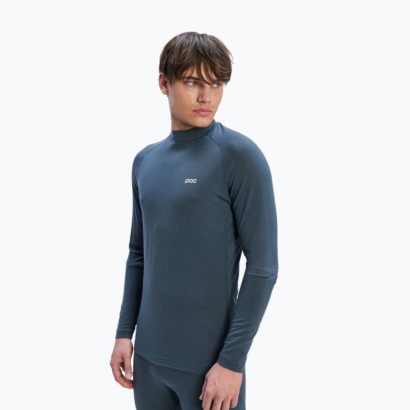 Férfi termoaktív felső POC Layer Merino Mock Neck Jersey sylvanite grey