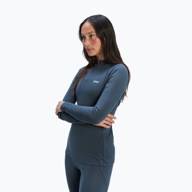 Női termoaktív felső POC Layer Merino Mock Neck Jersey sylvanite grey