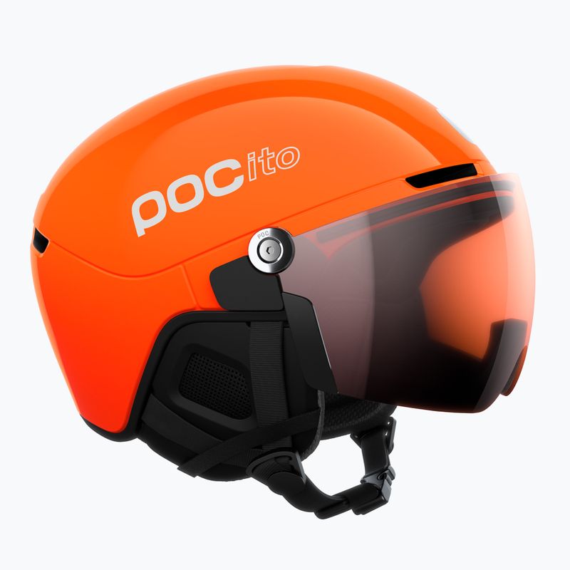 Gyerek sísisak POC POCito Obex Visor S2 Jr fluorescent orange