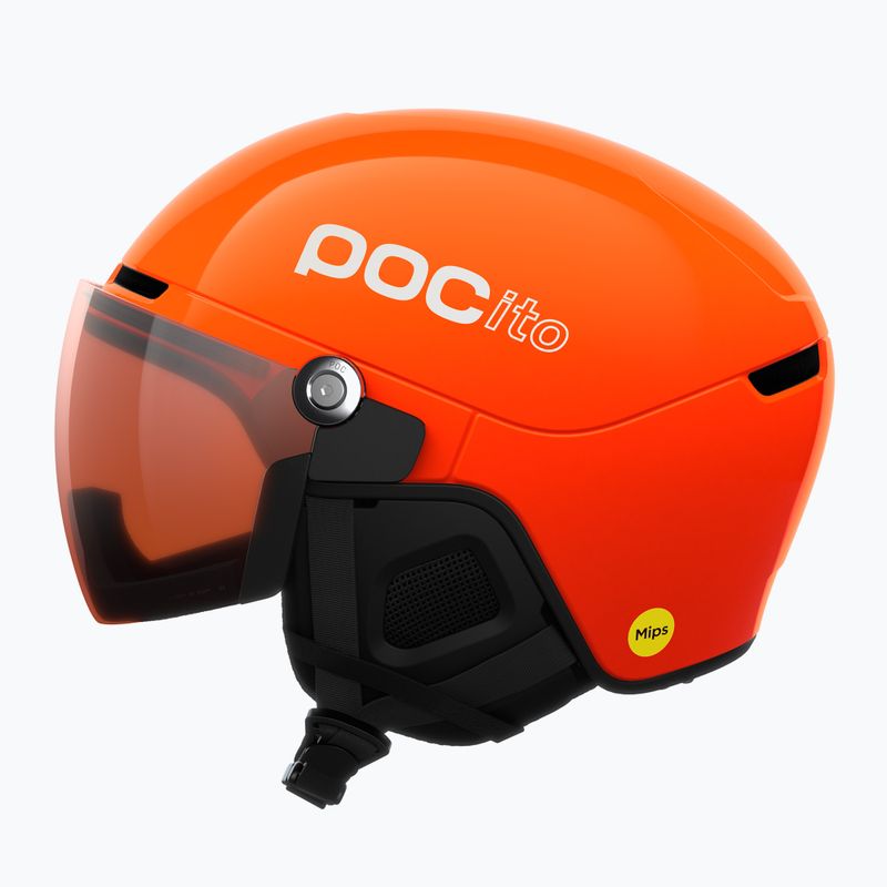 Gyerek sísisak POC POCito Obex Visor S2 Jr fluorescent orange 2