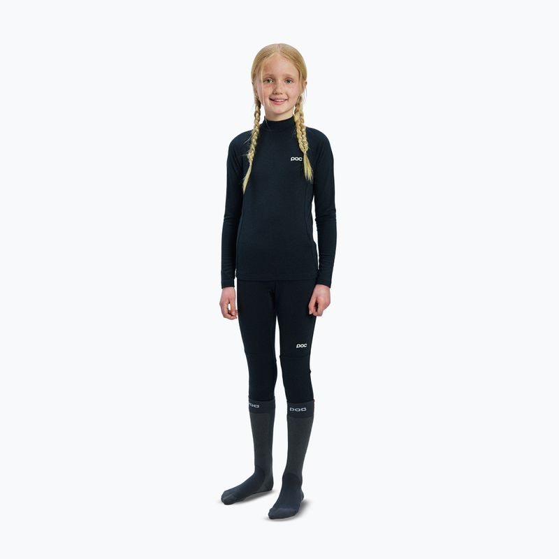 Gyermek Termoaktiv pulóver POC Layer Merino Mock Neck Jersey Jr uranium black 2