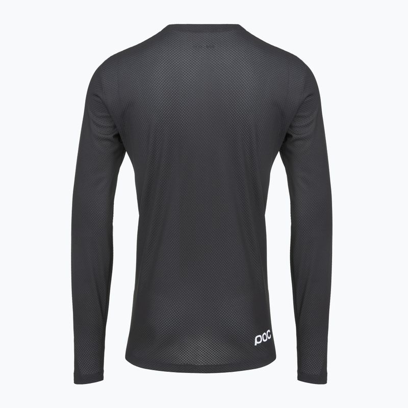Férfi kerékpározás hosszú ujjú POC Motion Air Jersey uránium fekete 2