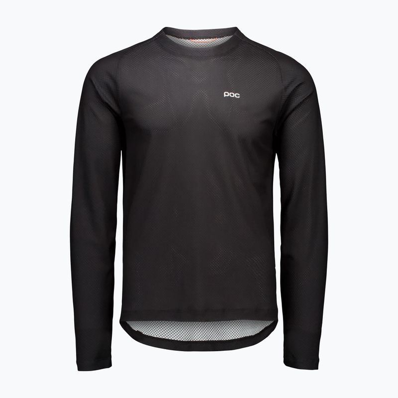 Férfi kerékpározás hosszú ujjú POC Motion Air Jersey uránium fekete