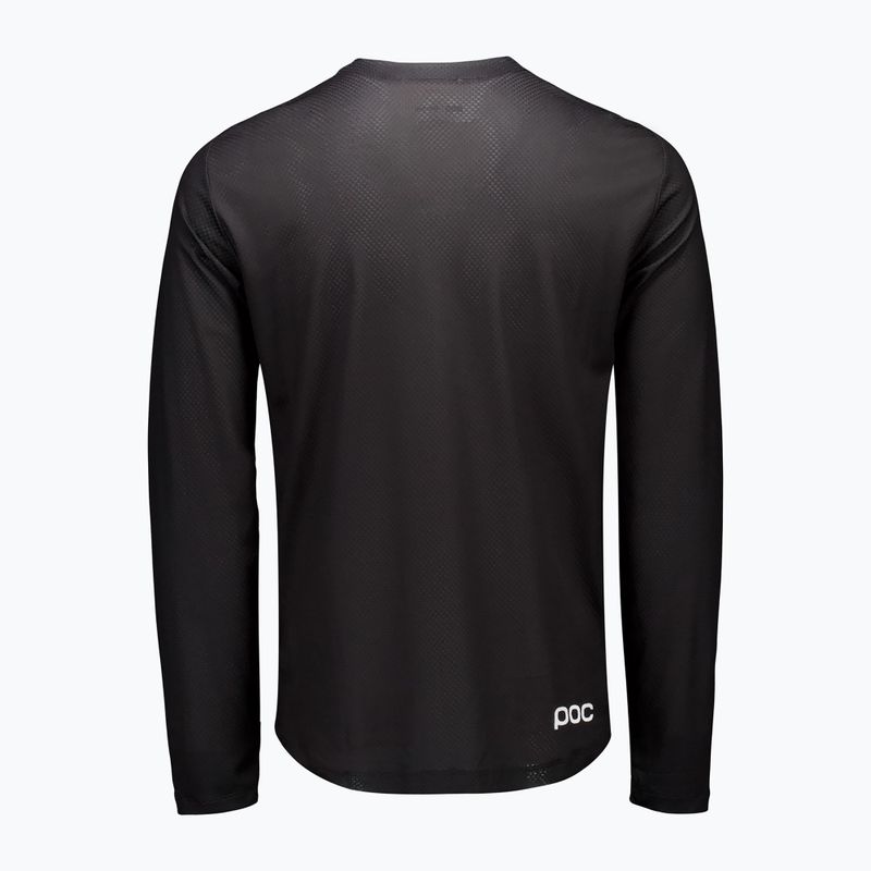 Férfi kerékpározás hosszú ujjú POC Motion Air Jersey uránium fekete 2