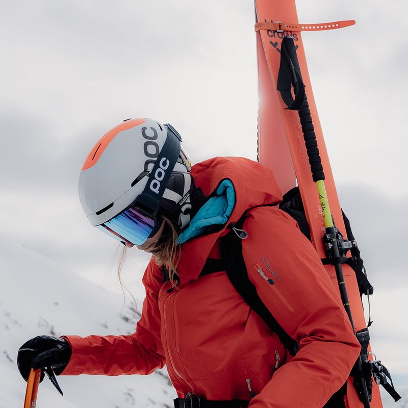 Sí sisak audiorendszerrel POC Obex Connect hidrogén fehér/fluoreszkáló narancssárga avip 10