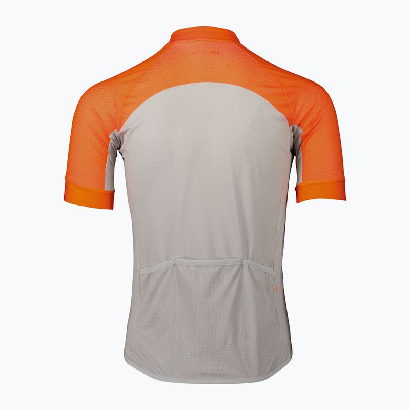 Férfi kerékpáros póló POC Essential Road Logo zink orange/granite grey 2